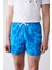 Erkek Yeşil-Mavi Baskılı Deniz Şortu E003802 10