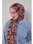 Bordo Leopar Desen Vivian Şal 2