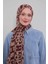 Bordo Leopar Desen Vivian Şal 3