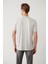 Erkek Gri Bisiklet Yaka Baskılı Soft Touch Regular Fit T-Shirt A41Y1136 9