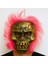 Wild Skull - Bakır Kafatası Pembe Saçlı İskelet Maske 1