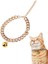 Altın Renkli Zincirli Kedi & Küçük Irk Köpek Tasması – 26 cm | Şık Metal Çıngıraklı Aksesuar 3