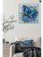 3D Görünümlü Temperli Cam Tablo – Mavi Kelebek ve Çiçekler Temalı Uv Baskı 33X33 CM-CTK088 5