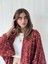 Yeni Tasarım Boho Desen Mini Kimono Kadın Koyu Kiremit 6