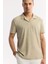 Erkek Vizon Apaj Yaka Jakarlı Elastan Regular Fit T-Shirt A51Y1069 9