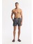 Erkek Siyah Hızlı Kuruyan Baskılı Çantalı Relaxed Fit Relaxed Fit Deniz Şortu A51Y3828 14