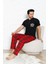Erkek Pijama Takımı - Ekose Altlı-3 Düğmeli - %100 Pamuklu 12386 2