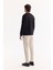 Erkek Siyah Bisiklet Yaka Pamuklu Bi-Stretch Regular Fit Sweatshirt A52Y1271 9