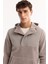 Erkek Gri Kapüşonlu Soft Touch Polar Regular Fit Sweatshirt A52Y1268 11