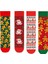 Santa Claus ve Noel Desenli Renkli 4’lü Yılbaşı Çorap Seti 1