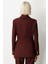 Kadın Kruvaze Yaka Kapak Cepli Ceket 5013 Bordo 4