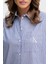 Çizgili Pamuklu Relaxed Fit Uzun Kollu Gömlek LV044D170GZNX Bayan Gömlek LV044D170G Znx 4