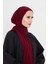 Bordo Pratik Hazır Geçmeli Tesettür Bone Sandy Boyunluklu Çıtçıtlı 2505_16 2