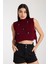 Kurdele Detaylı Triko Crop Süveter 2