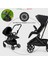 Rotativo Çift Yönlü Kabin Tipi Bebek Arabası Siyah 5