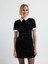 Polo Yaka Mini Elbise Siyah 12444821001 2
