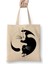 Cats Kedi Ying Yang Japon Beyaz Bez Çanta Uzun Saplı Alışveriş Çantası Plaj Çantası 1