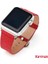 Ally Apple Watch 7-8 41MM 6-5-4 40MM Deri Ince Sim Işlemeli Kordon Kayış 3-2-1 38MM-(1903) 1