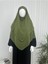 Üç Katlı Multı Sifon Sufle Eşarp ,khimar Hazır Eşarp Bağcıklı Eşarp Peçeli Yeşil Renk 1