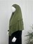 Üç Katlı Multı Sifon Sufle Eşarp ,khimar Hazır Eşarp Bağcıklı Eşarp Peçeli Yeşil Renk 2