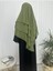 Üç Katlı Multı Sifon Sufle Eşarp ,khimar Hazır Eşarp Bağcıklı Eşarp Peçeli Yeşil Renk 3