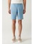 Erkek Mavi Beli Lastikli Pamuklu Aspendos Relaxed Fit Şort A41Y3733 10