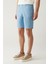 Erkek Mavi Beli Lastikli Pamuklu Aspendos Relaxed Fit Şort A41Y3733 11