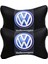 2 Adet Volkswagen Dijital Baskılı Logolu Ortopedik Oto Boyun Yastığı Deri Tr 2