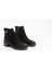 Kadın Fantazi Bot Siyah Nubuk Deri, Küçük Toka Detaylı 1