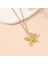 Hafif Lüks Altın Renkli Yıldızlı Pembe Balık Tarzı Kolye (Yurt Dışından) 1