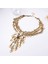 Bohem Kişisel Moda El Işi Örgü Metal Demir Parçalı Püsküllü Y Şeklinde Kolye (Yurt Dışından) 5