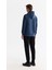 Erkek İndigo Kapüşonlu Baskılı Elastan Regular Fit Sweatshirt A42Y1262 4