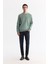 Erkek Mint Yeşil Bisiklet Yaka Pamuklu Baskılı Elastan Regular Fit Sweatshirt A42Y1267 10