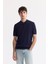 Erkek Lacivert Polo Yaka Rayon Triko Regular Fit T-Shirt A51Y5046 8