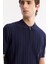 Erkek Lacivert Polo Yaka Rayon Triko Regular Fit T-Shirt A51Y5046 9
