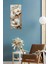 Beyaz Çiçek ve Altın Yaprak Desenli Temperli Cam Dik Tablo 30X60 cm Ebadında Uv Baskı - DCT027 3