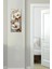 Beyaz Çiçek ve Altın Yaprak Desenli Temperli Cam Dik Tablo 30X60 cm Ebadında Uv Baskı - DCT027 4