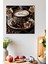 3D Görünümlü Temperli Cam Tablo – Gold Morning Kahve Temalı Uv Baskı 33X33 CM-CTK056 5