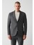 Erkek Gri Atarsız Mono Yaka Çift Yırtmaçlı Ceket A32Y4051 8