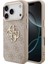 iPhone 17 Pro Kılıf Guess Lisanslı Gold Kamera Çerçeveli 4g Desenli Büyük 4g ve Yazı Logolu Pembe 1
