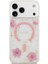 iPhone 17 Pro Max Uyumlu Kılıf Guess Lisanslı M-Safe Özellikli Transparan Resin Flowers Kapak Pembe 3