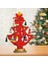 Yılbaşı Ahşap Dekor 20 cm -Çam Ağacı Kırmızı- 1