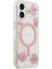 iPhone 17 Uyumlu Kılıf Guess Orjinal Lisanslı M-Safe Özellikli Transparan Resin Flowers Kapak Pembe 4