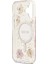iPhone 17 Uyumlu Kılıf Guess Orjinal Lisanslı M-Safe Özellikli Transparan Resin Flowers Kapak Pembe 7