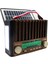 KTF-1428 Güneş Paneli Şarjlı Nostaljik Bluetooth Hoparlör – Fm/am/sw Radyo Us - M560K855-R46 5