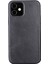 Apple iPhone 12 Uyumlu Deri Arka Kapak Rock Rst1 Siyah 1