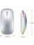 Shopy Tech Çift Mod Kablosuz Mouse Bluetooth 5.2 + 2.4g Şarjlı Sessiz Tıklama Rgb Işıklı (500 Mah)Gümüş 3