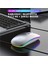 Shopy Tech Çift Mod Kablosuz Mouse Bluetooth 5.2 + 2.4g Şarjlı Sessiz Tıklama Rgb Işıklı (500 Mah)Gümüş 5