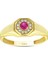 Renkli Taşlı Altın Yüzük - 14K 9