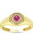 Renkli Taşlı Altın Yüzük - 14K 11